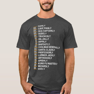 Camiseta Gráfico de crecimiento de barba Longitud de barba