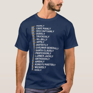 Camiseta Gráfico de crecimiento de barba Longitud de barba