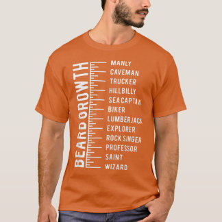 Camiseta Gráfico de crecimiento de la barba de los hombres 
