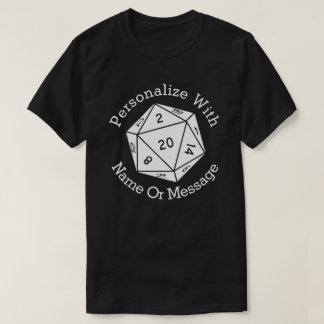 Camiseta Gráfico de dados de veinte lados PERSONALIZADOS