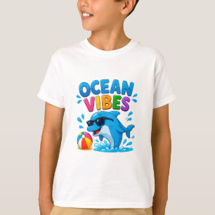 Camiseta 🐬 Gráfico de delfín tropical de verano para niños