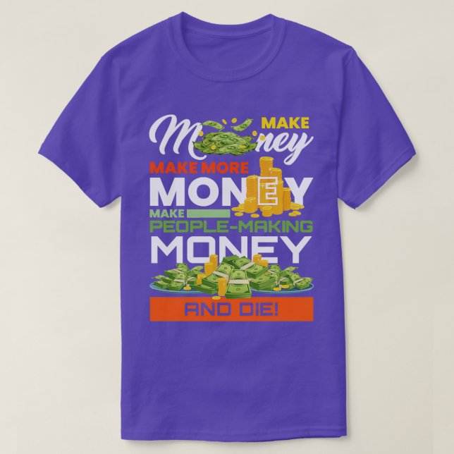Camiseta Gráfico de Dinero del Mercado Monetario (Diseño del anverso)