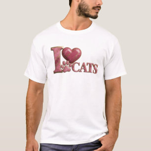 Camiseta Gráfico de diseñador rosa impresionante AMO LOS GA