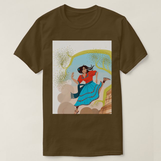 Camiseta Gráfico de diseño indígena tarahumara mexicano  (Diseño del anverso)