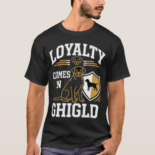 Camiseta Gráfico de escudo de lealtad de perro vintage