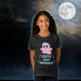 Camiseta Gráfico de eslogan de Halloween lindo pero espeluz