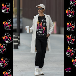 Camiseta Gráfico de eslóganes Black All Day 24/7