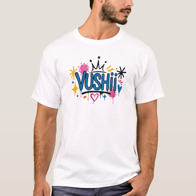 Camiseta Gráfico de estilo graffiti Vushii (Anverso)
