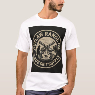 Camiseta Gráfico de estilo occidental redondeado