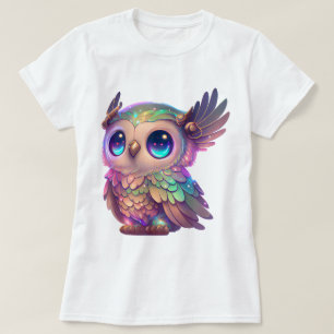 Camiseta Gráfico de estilo Personalizado de búho bocina gra