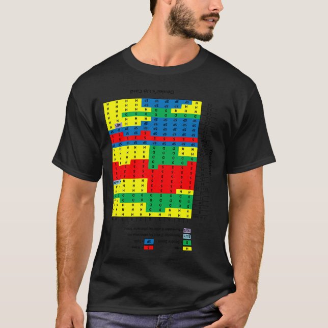 Camiseta Gráfico de estrategia de Blackjack por Tecnología  (Anverso)