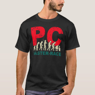 Camiseta Gráfico De Evolución De Raza Maestra De Pc Para Ju