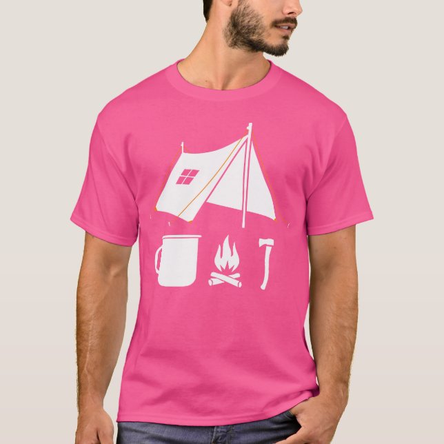 Camiseta Gráfico de excursión en camping de supervivencia d (Anverso)