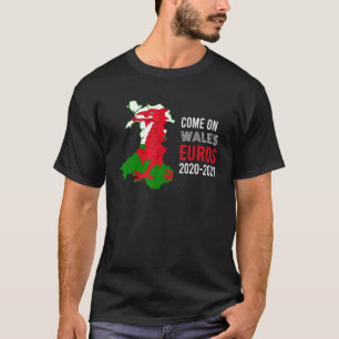 Camiseta Gráfico De Fans De Come On Wales Euros 2020 2021