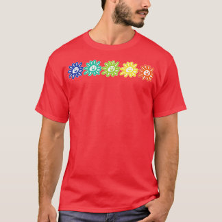 Camiseta Gráfico de flor derecha de cinco