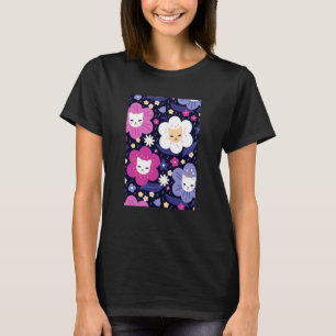 Camiseta Gráfico de flores de gato de Carly Watts sin hilo