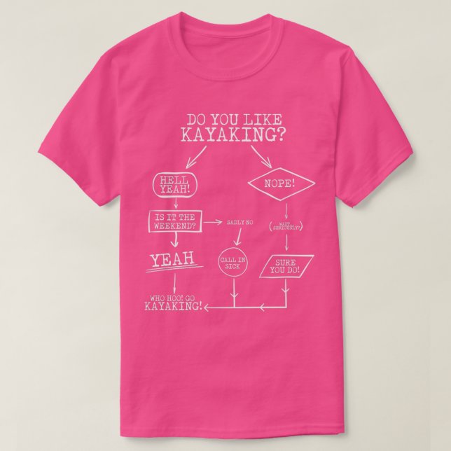 Camiseta Gráfico de flujo de Kayak (Diseño del anverso)