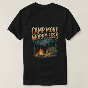 Camiseta Gráfico de fogata de tienda de aventuras al aire l