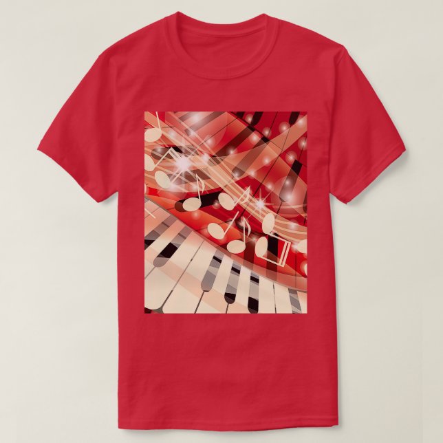 Camiseta Gráfico de fondo musical (Diseño del anverso)