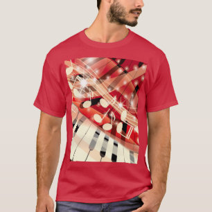 Camiseta Gráfico de fondo musical