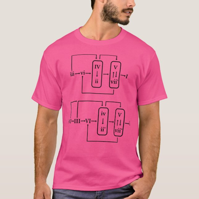Camiseta Gráfico de Fórmula de Progresión de Acordes Detall (Anverso)