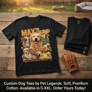 Camiseta Gráfico de foto de perro personalizado al estilo b