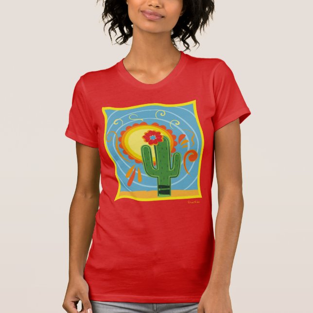 Camiseta Gráfico de Frida Kahlo Cactus (Anverso)
