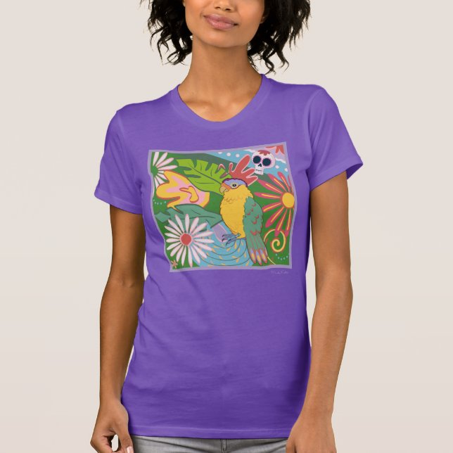 Camiseta Gráfico de Frida Kahlo Parrot (Anverso)