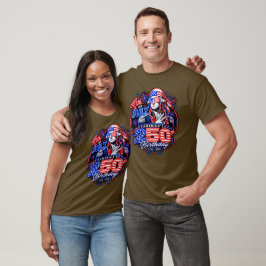 Camiseta Gráfico de fuegos artificiales patrióticos de Geor