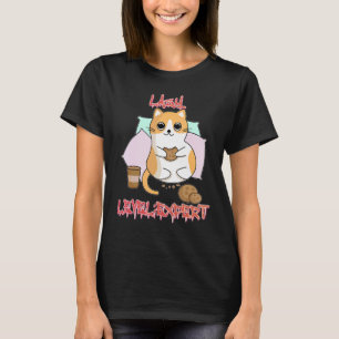 Camiseta Gráfico de gato flojo experto de nivel flojo