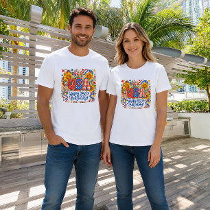 Camiseta Gráfico de girasol del 250 cumpleaños de EE. UU.