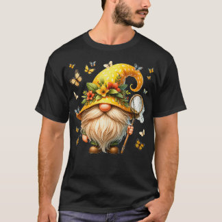 Camiseta Gráfico De Gnome De Flor De Primavera Para El Teji
