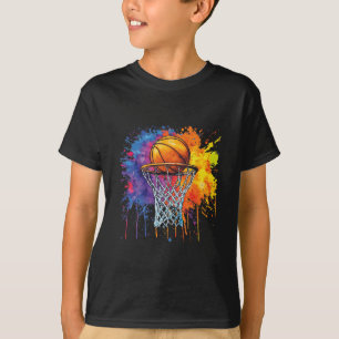 Camiseta Gráfico de goteo colorido Sketll 1 