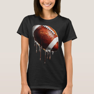 Camiseta Gráfico de goteo del día del juego de fútbol