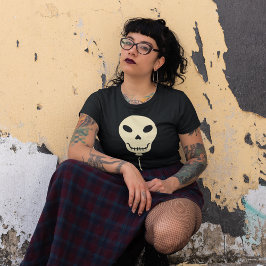 Camiseta Gráfico de Gótico de globo con forma de cráneo