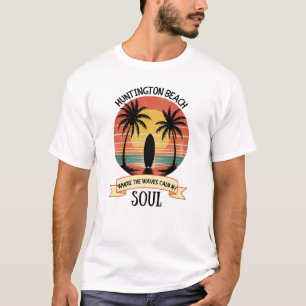 Camiseta Gráfico de Guay Surfing Saying Tropical Sunset Oce