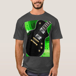 Camiseta Gráfico de guitarra negra