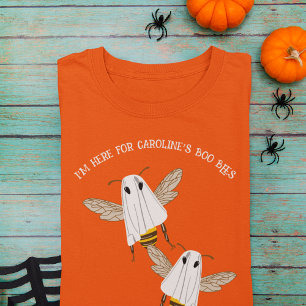 Camiseta Gráfico de Halloween de abejas boo con mensaje per