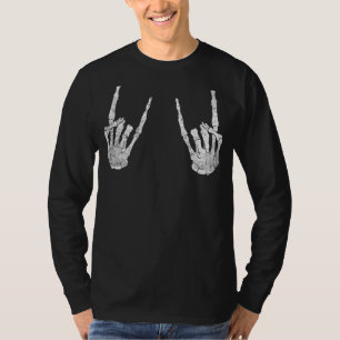 Camiseta Gráfico de halloween de moda detrás del Skeleton R