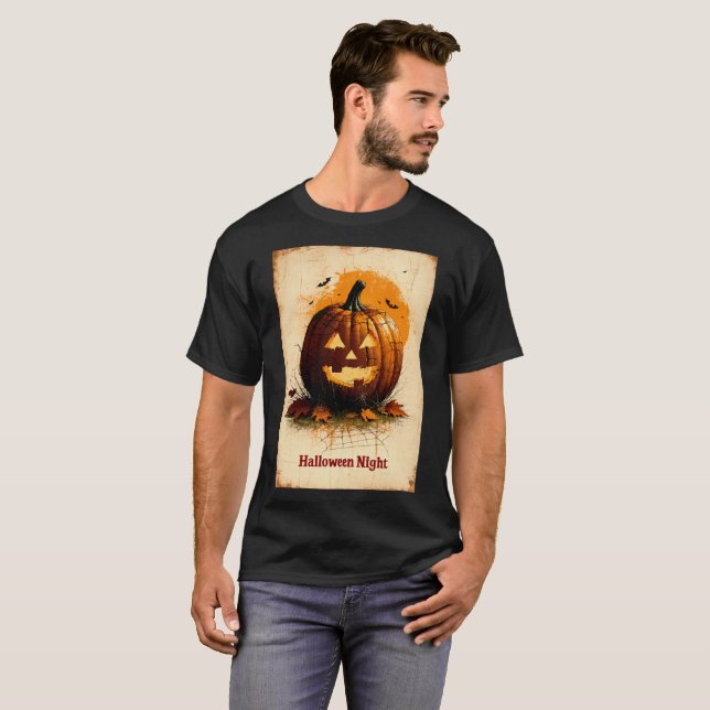 Camiseta Gráfico de Halloween - Estilo único de los años 60 (Anverso completo)