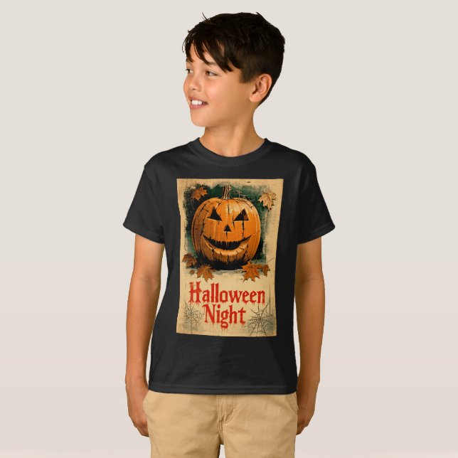 Camiseta Gráfico de Halloween - Serie inspirada en los 60 (Anverso completo)