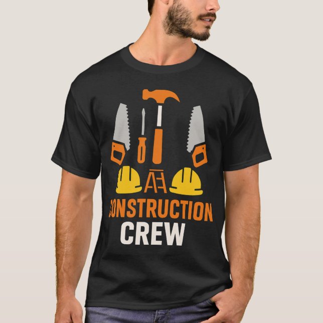 Camiseta Gráfico de herramientas de equipo de construcción (Anverso)