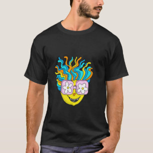 Camiseta Gráfico de Hippie Feliz Boriana sin Hilo