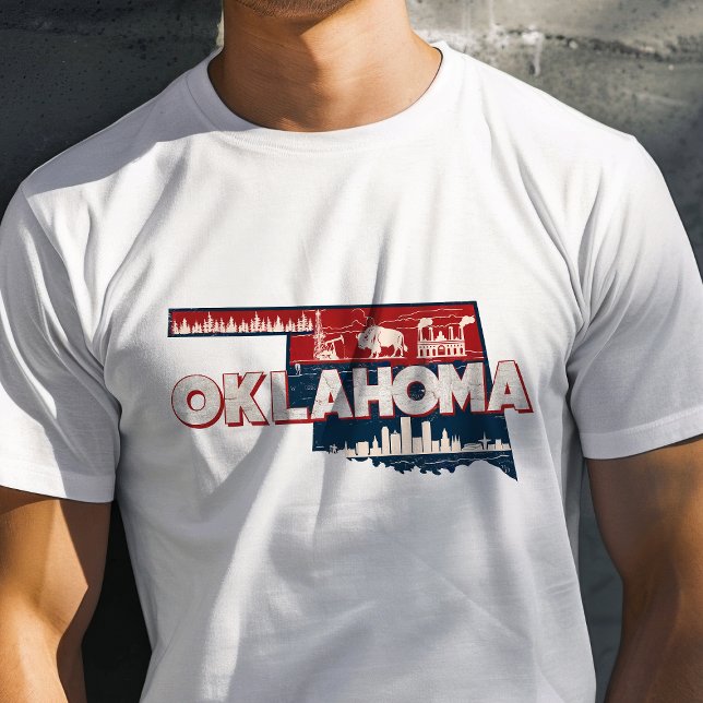 Camiseta Gráfico de historietas de viaje retro de Oklahoma (Subido por el creador)