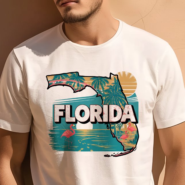 Camiseta Gráfico de historietas de viajes retro en Florida (Subido por el creador)