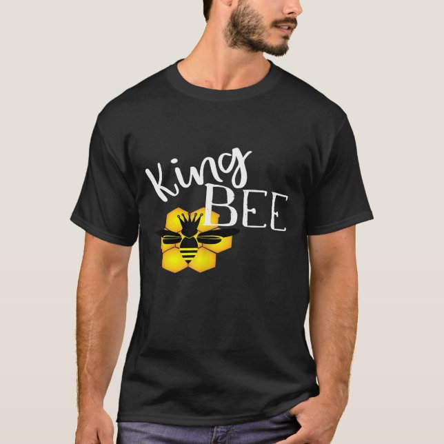 Camiseta Gráfico de Honeycomb del Rey Bee Beekeeper (Anverso)