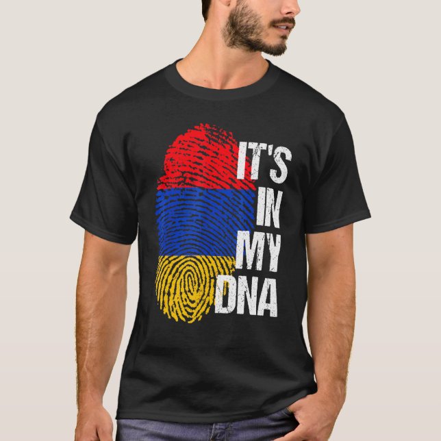 Camiseta Gráfico de huellas digitales de la bandera de Arme (Anverso)