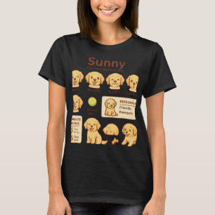 Camiseta Gráfico de Humor de Cachorro Golden Retriever Ador