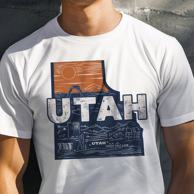 Camiseta Gráfico de Icónica Utah de Viajes Retro (Subido por el creador)