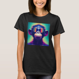 Camiseta Gráfico de Ilustracion de mono colorido de Guay Hi